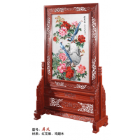 林岳紅木屏風