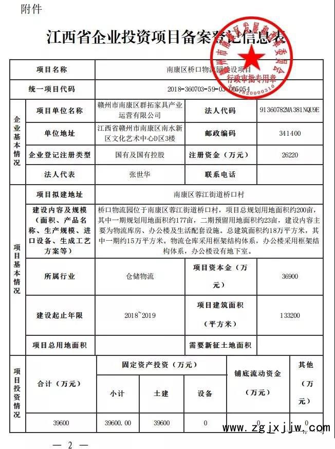占地320畝，南康將新建兩個物流園4