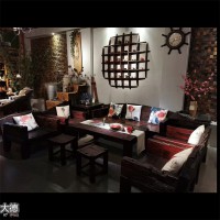 南康古船木家具,江西實木茶臺、茶桌批發(fā),農(nóng)莊、酒莊、會所家具工程定制,大德家具廠家