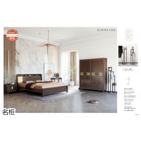 南康現(xiàn)代極簡實(shí)木家具，暖咖色、原木色實(shí)木家具，江西北歐實(shí)木套房廠家，名柜家具