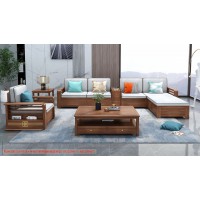 康優(yōu)寶輕奢新中式胡桃木家具：K6H305沙發(fā) 轉(zhuǎn)角+單位（D靠背儲(chǔ)物箱體薄墊）