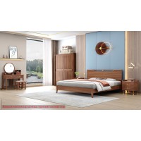 康優(yōu)寶輕奢新中式胡桃木家具：K6A818床