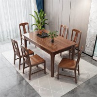 三方人子現(xiàn)代極簡烏金木家具：西餐桌8303#、餐椅8803#