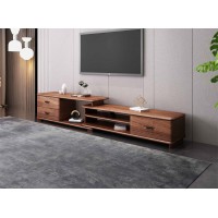 三方人子現代極簡烏金木家具：電視柜307#