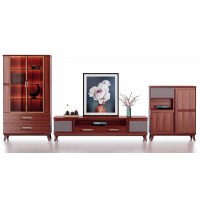 華夏國(guó)康卡迪婭輕奢極簡(jiǎn)黃檀木家具：K801高柜、K601電視柜、K801低柜