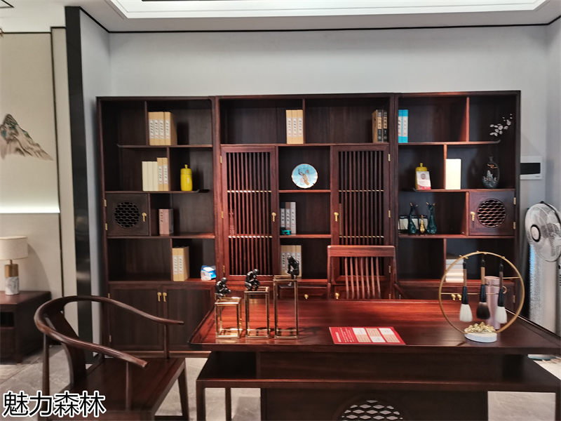 魅力森林 “和氣”新中式風格烏金木家具展廳實拍