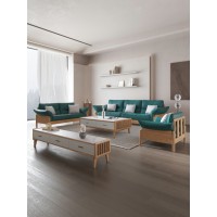 匠者白蠟木系列家具：JD-612沙發(fā)原木色1+2+3