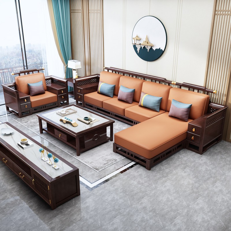 瑞聯(lián)新中式家具：806#厚墊高靠沙發(fā)