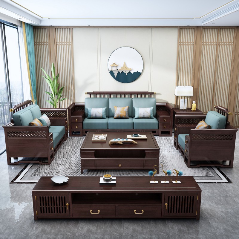 瑞聯(lián)新中式家具：806#厚墊高靠沙發(fā)