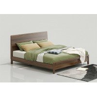 天倫雅樂(lè)現(xiàn)代極簡(jiǎn)南美黑胡桃木家具：BD102床