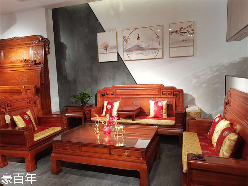 豪百年家具·企隆 東南亞紅檀/印尼花梨木家具展廳實(shí)拍