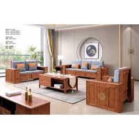 長樂家具胡桃木系列：1+2+3沙發A261#