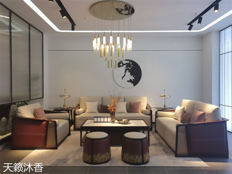 世紀(jì)豪軒·天籟沐香 蘭亭韻-悅系列時尚輕奢新中式風(fēng)格愛里古夷蘇木家具展廳實拍