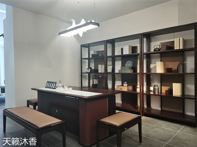 世紀(jì)豪軒·天籟沐香 蘭亭韻-悅系列時尚輕奢新中式風(fēng)格愛里古夷蘇木家具展廳實拍