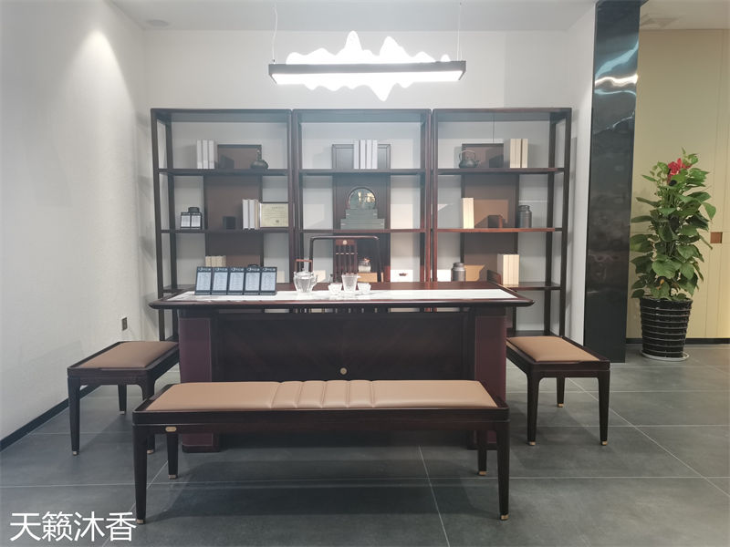 世紀(jì)豪軒·天籟沐香 蘭亭韻-悅系列時尚輕奢新中式風(fēng)格愛里古夷蘇木家具展廳實拍