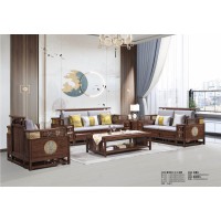 華軒新中式烏金木1+2+3沙發(fā)323#、長茶幾336#、四方茶幾232#