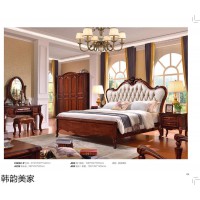 南康美式風格家具，江西新咖啡色現(xiàn)代時尚美式實木套房，韓韻美家家具品牌廠家