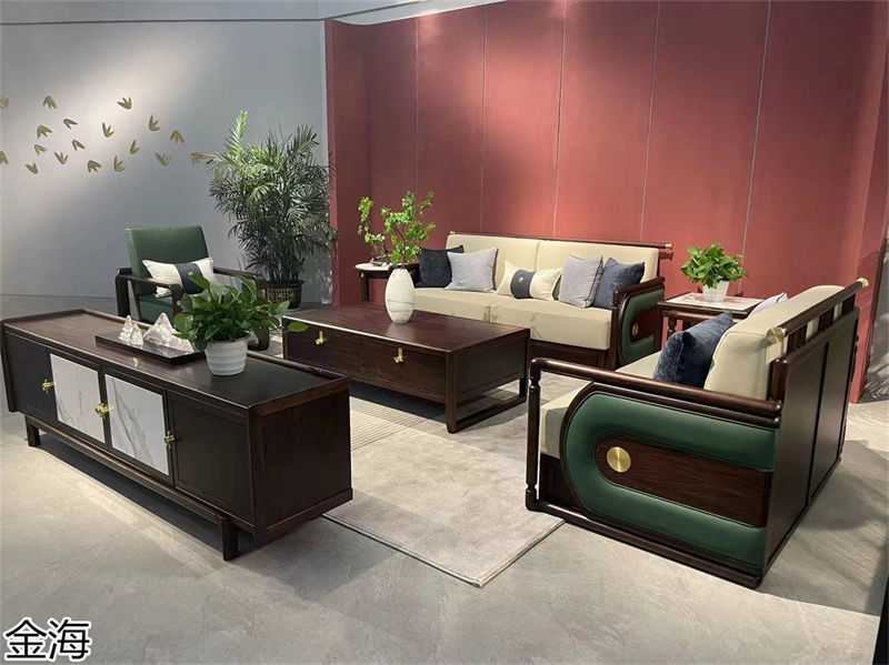 金海家具·云端 輕奢新中式黑胡桃家具產品實拍
