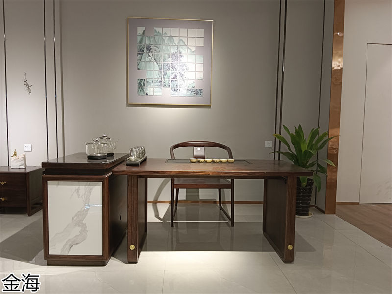 金海家具·云端 輕奢新中式黑胡桃家具產品實拍