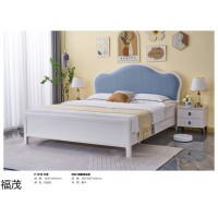時尚輕奢風格家具，南康實木床，靜音床，白油床，輕奢實木床，江西福茂家具生產(chǎn)廠家