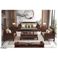 南康新中式烏金木家具，江西烏金木沙發(fā)、床、餐桌、茶臺(tái)、書(shū)桌，木瑰寶家具廠(chǎng)家